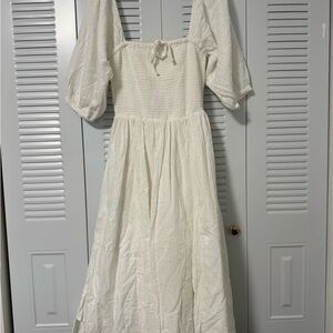 Quince White Maxi Dress